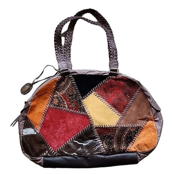 Boho Patchwork Vintage Braccialini Bag - Picture 1 of 9